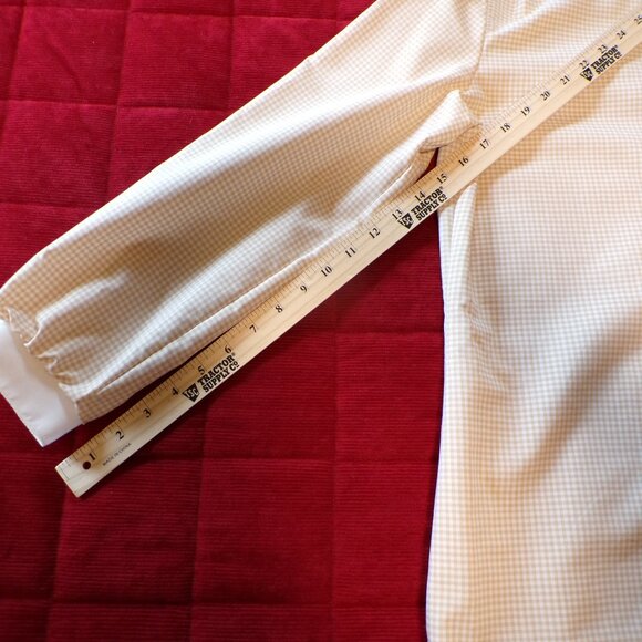 WILROY TRAVELLER Women's Retro 1970/1980 Style Beige & White Checkered Shirt -16 - Picture 6 of 8